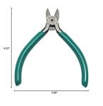 iexcell 4.5" Side Cutter Diagonal Wire Cutting Pliers Nippers Repair Tool, Green, Chrome-Vanadium Steel