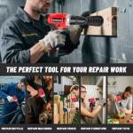 GardenJoy Cordless Power Drill Set: 12V Electric Drill with Battery and Charger, 34pcs Acessories, 3/8"Keyless Chuck, 2 Variable Speed, 24+1 Position, Compact Drill Driver Kit for Home & DIY Project