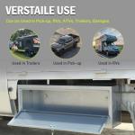 caqeg 18 Inch Steel Underbody Truck Tool Box with T-Handle Lock Latch, Truck ToolBox Truck Storage Organizer Tool Box Chest For Organization And Storage, Job Tool Chest, 18"x 12"x 14" inch