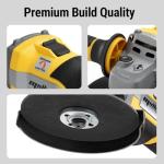 Brushless Angle Grinder Compatible with Dewalt 20V MAX Battery, 9600RPM Cordless Metal Grinder Tool, 4-1/2 Inch, w/4.0Ah Battery, Kickback Brake, 3 Vairable Speed, Slide Switch, Auxiliary Handle
