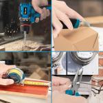 Torqnex Cordless Drill, 21V Brushless Drill Tool Set with 2-Pack 2Ah Fast Charging Batteries, electric drill tool set, Screwdriver set for Home Renovation, Gardening Tools