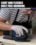 ZEITE 20V 2.0Ah Detail Sander Cordless, 13,000 OPM, 12Pcs Sanderpapers, Finger Sanding Design for Polishing of Small Details,Electic Sander for Woodworkiing, Dust Bag, Battery and Charger Included