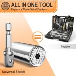 Stocking Stuffers for Men Super Universal Socket Tools Gifts for Men, Grip Set with Power Drill Adapter Cool Stuff Gadgets Present Ideas Gifts for Dad Husband Him Adults Mens Gifts Christmas for Women