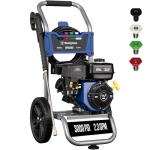 Westinghouse WPX3000 Gas Pressure Washer, 3000 PSI and 2.3 GPM, Spray Gun and Wand, 4 Nozzle Set, for Cars/Fences/Driveways/Homes/Patios/Furniture