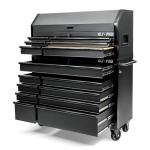 Olympia Tools Heavy Duty 52in. 15-Drawer Tool Chest and Rolling Cabinet Combo, Mechanic Tool Organizer Box for Garage Workshop, Black