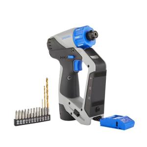 Dremel Blueprint 3in1 Drill Driver with Integrated Stud Finder and Detachable Laser Level, Cordless Drill Set Includes 2.0 Ah Battery, Fast Charger, and 12 Bits (DD12V-S1)
