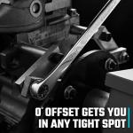 DURATECH 5-Piece Extra Long Wrench Set, Double Box End Wrench Set, 0 Degree Offset, Metric, CR-V Steel, 8mm, 10mm, 12mm, 13mm, 14mm, 15mm, 16mm, 17mm, 18mm, 19mm, Organized in Rolling Pouch