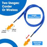 AZEN 55 Pairs Silicone Ear Plugs, Reusable Earplugs for Noise Reduction, 25dB NRR Corded Ear Plug for Sleeping Noise Cancelling, Ear Plug with String Individual Packing