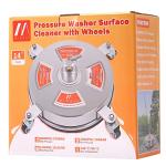 M MINGLE 14'' Pressure Washer Surface Cleaner Attachment, Driveway Power Washer Accessory with 2 Extension Wand, 1/4" Quick Connect, 4000 PSI