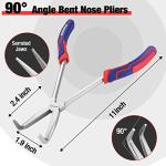 WORKPRO 3PC Long Reach Pliers Set, 11 Inch Extra Long Needle Nose Plier Set Includes Straight, 90° & 45° Bent Nose Plier, Pliers Tool Set for Narrow Spaces