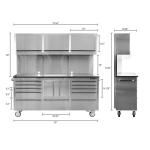 OEM TOOLS OEM24615 72 Inch 11-Drawer Garage Storage Cabinet System, Gifts for Men, Dad Gifts, Rolling Tool Chest, Mobile Workstation Tool Box with Drawers for Garage