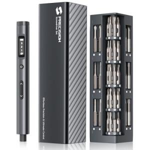 SUFICY 3.7V Mini Electric Screwdriver, 57-in-1 Magnetic Screwdriver Set, Precision Screwdriver Set, Cordless Screwdriver with LED Light, 3 Torque Settings Repair Tool Set for Phone Camera Laptop Watch