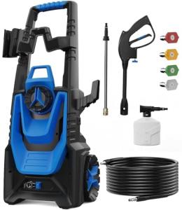 Pressure Washer -5000PSI Power Washer 500ML Foam Canno with Pressure Washers 4 Quick Connect Nozzles for Cars Patios Driveway