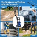 Pressure Washer -5000PSI Power Washer 500ML Foam Canno with Pressure Washers 4 Quick Connect Nozzles for Cars Patios Driveway