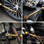 1/4 3/8 1/2-inch Drive Click Torque Wrench, 8Pcs Torque Wrench Set 10-230in.lb, 5-50ft.lb, 10-180ft.lb with Adapters, ±3% Accuracy, 72-Tooth Dual Scale Torque Wrenches for Bike, Moto, Car Repair