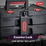 Keter Stack-n-Roll Two Drawer Tool Box for Small Parts and Power Tool Accessories, Fits Keter Modular Tool Storage System