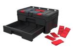 Keter Stack-n-Roll Two Drawer Tool Box for Small Parts and Power Tool Accessories, Fits Keter Modular Tool Storage System