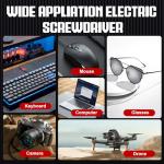 Electric Screwdriver, 72 IN 1 Precision Screwdriver Set with 3 Torque Settings, Magnetic Storage & LED Light, S2 Steel Mini Power Screwdriver Repair Tool Kit for Electronics, Laptop, Camera, and PC