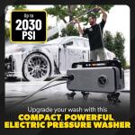 Chemical Guys Electric Pressure Washer PM2000 PRO – 2030 PSI, 1.77 GPM, 25’ Flex Hose, Compact Design, 360° Casters, Standard Connections, Cable Storage – EQP411