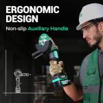 DCA Cordless Angle Grinder 4-1/2 inch, 20V Brushless Motor 8500RPM, Battery Grinder Tool-Free Guard, 4.0Ah Battery & Charger, Power Electric Cut Off Tool with 6 Discs for Cutting, Grinding, Polishing