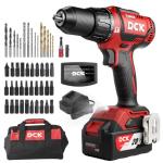 DCK 20V Brushless Hammer Drill, 531 in.lbs, 36000 BPM, 1/2" Keyless All-Metal Chuck, 4.0Ah Battery, 22+1+1 Clutch, Impact Drill Kit for Drilling Brick Wall, Metal, Wood, KDJZ05-13