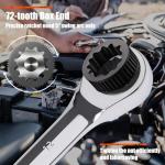 Egofine 10mm Ratchet Wrench, Ratcheting Combination Wrench Metric 10mm Wrench, Industrial Grade Gear Spanner with 12-Point Design, 72-Tooth Ratchet, Chrome Vanadium Steel