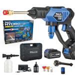 Ontel Turbo Jet HydroX5 Pro Portable Cordless Pressure Washer (21V 3000mAh Battery), 6-in-1 Nozzle, Dual Water Source, 16ft Detachable Hose