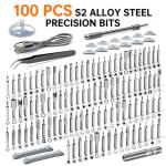 ANVANNA Mini Electric Screwdriver Set 120-IN-1: UnaMela Small Electric Screwdriver Cordless - 120 Precision Bits, LED Light, Magnetic Power Screwdriver Repair Tool Kit for PC RC Electronics