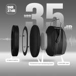 ProCase Extra Large SNR 37dB Noise Cancelling Headphones, Hearing Protection Ear Muffs for Noise Reduction NRR 35dB -Black