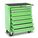 Auto Dynasty Rolling Tool Chest with 7-Drawer Cabinet Non-Slip Mat Keyed Locking System Fits with Garage, Warehouse and Workshop, Green