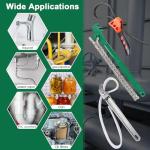 DEKELIY 3 Piece Wrench Set:16" Heavy Duty Ratcheting Chain Wrench,12" Aluminum Nylon Strap &6" Rubber Strap Wrench Plumbing,Non-Slip,Complete Spanner Tool Kit for Oil Filter& Household