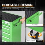 Auto Dynasty Rolling Tool Chest with 7-Drawer Cabinet Non-Slip Mat Keyed Locking System Fits with Garage, Warehouse and Workshop, Green