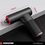 Electric Cordless Screwdriver Set, 4V Rechargeable Screw Gun with 12 Drill Bits, Screwdriver Kit with LED Light, Separable Battery Pack with USB Charging Cable for Home, DIY, Repair