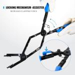 SMOTIVEPRO 35 Degree Long Hose Clamp Pliers with Locking Mechanism, Extra Long Reach Hose Clamp Pliers for Hard-to-Reach Hoses