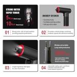 Electric Cordless Screwdriver Set, 4V Rechargeable Screw Gun with 12 Drill Bits, Screwdriver Kit with LED Light, Separable Battery Pack with USB Charging Cable for Home, DIY, Repair