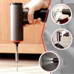 Electric Cordless Screwdriver Set, 4V Rechargeable Screw Gun with 12 Drill Bits, Screwdriver Kit with LED Light, Separable Battery Pack with USB Charging Cable for Home, DIY, Repair