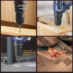 Aseboy Cordless Drill with Battery and Charger, 20V Drills for Specialized Field and Homework, Electric Drill with LED Light, Variable Speed Mode (2 batteries)