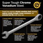 TOOLGUARDS Complete Ratcheting Wrench Set 33pcs - Metric and Standard - Combination Ratchet Wrench Set - 100% Lifetime Satisfaction Guarantee - Large