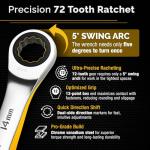 TOOLGUARDS Complete Ratcheting Wrench Set 33pcs - Metric and Standard - Combination Ratchet Wrench Set - 100% Lifetime Satisfaction Guarantee - Large