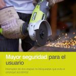 Ryobi 5133001903 R18AG-0 One+ Cordless Angle Grinder Angled