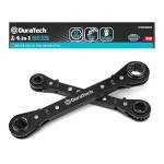 DURATECH 4-in-1 Reversible Ratcheting Wrench Set, Double Box End Wrench Set, 2-Piece, 5/16", 3/8", 7/16", 1/2", 9/16", 5/8", 11/16", 3/4", SAE