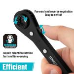 DURATECH 4-in-1 Reversible Ratcheting Wrench Set, Double Box End Wrench Set, 2-Piece, 5/16", 3/8", 7/16", 1/2", 9/16", 5/8", 11/16", 3/4", SAE