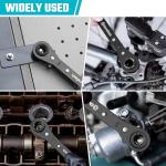 DURATECH 4-in-1 Reversible Ratcheting Wrench Set, Double Box End Wrench Set, 2-Piece, 5/16", 3/8", 7/16", 1/2", 9/16", 5/8", 11/16", 3/4", SAE