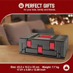 Sundpey Home Tool Kit with Drawer - 379-PCs Portable Complete Household and Auto Repair Tool Set - Hand General Basic Tool Box Storage Case - Full Basic Toolkit for Handyman & Diyer & Homeowner Red