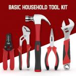 Sundpey Home Tool Kit with Drawer - 379-PCs Portable Complete Household and Auto Repair Tool Set - Hand General Basic Tool Box Storage Case - Full Basic Toolkit for Handyman & Diyer & Homeowner Red