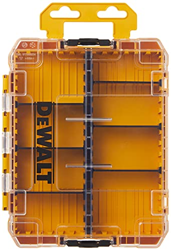 DEWALT TSTAK Tool Box with Clear Lid, 8 Compartments