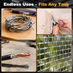 Serqd Premium 8-Inch Needle Nose Pliers, Heavy-Duty Steel Long Nose Cutting Pliers with Wire Cutter, Paper Clamp Precision, Anti-Slip Comfort Grip for Home, Fishing, Jewelry and Crafts