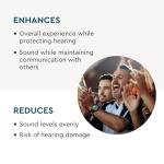 Etymotic ER20XS ETY Earplugs - Standard Size, Frost - High-Fidelity Hearing Protection - Up to 20 dB Sound Reduction - Reusable - Includes Neck Cord & Carrying Case