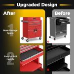 Goplus Tool Chest, 6 Drawers 3-in-1 Extra Large Tool Storage Cabinet with 4” Universal Lockable Wheels, Auto Lock, Protective Liner, Heavy Duty Rolling Tool Box for Garage, Workshop