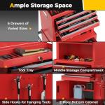 Goplus Tool Chest, 6 Drawers 3-in-1 Extra Large Tool Storage Cabinet with 4” Universal Lockable Wheels, Auto Lock, Protective Liner, Heavy Duty Rolling Tool Box for Garage, Workshop